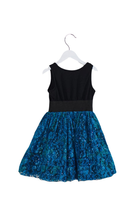 A Blue Sleeveless Dresses from Pippa & Julie in size 6T for girl. (Back View)