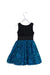 A Blue Sleeveless Dresses from Pippa & Julie in size 6T for girl. (Back View)