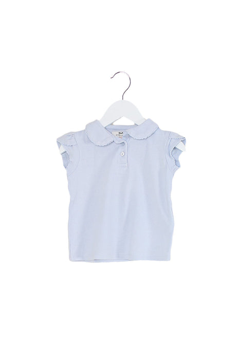 A Blue Short Sleeve Tops from Cyrillus in size 3T for girl. (Front View)