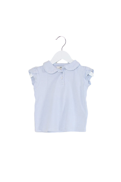 A Blue Short Sleeve Tops from Cyrillus in size 3T for girl. (Front View)