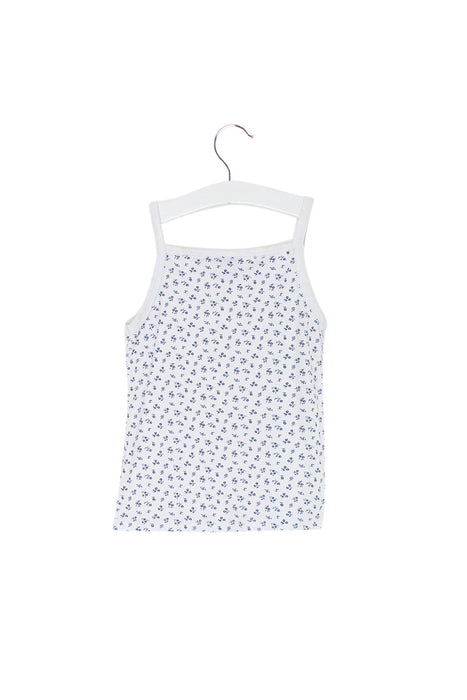A White Sleeveless Tops from Petit Bateau in size 4T for girl. (Back View)