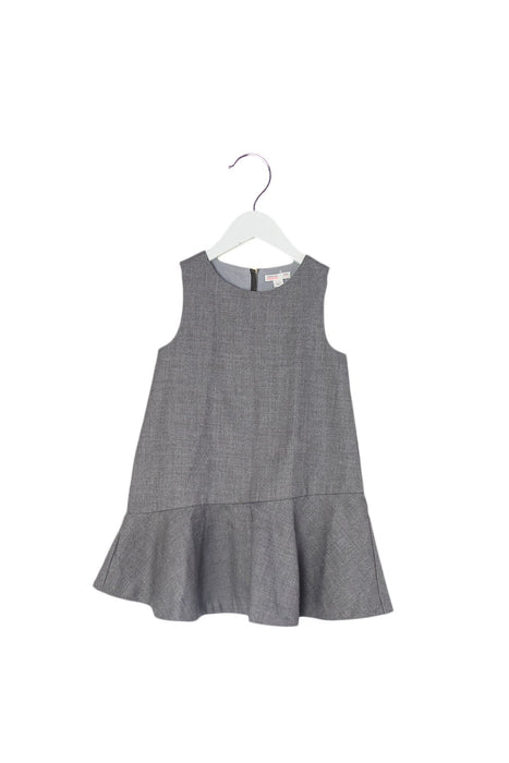 A Grey Sleeveless Dresses from Crewcuts in size 4T for girl. (Front View)