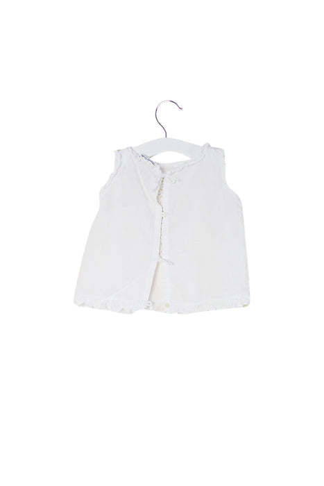 A White Sleeveless Tops from Bonne Mere in size 6T for girl. (Back View)