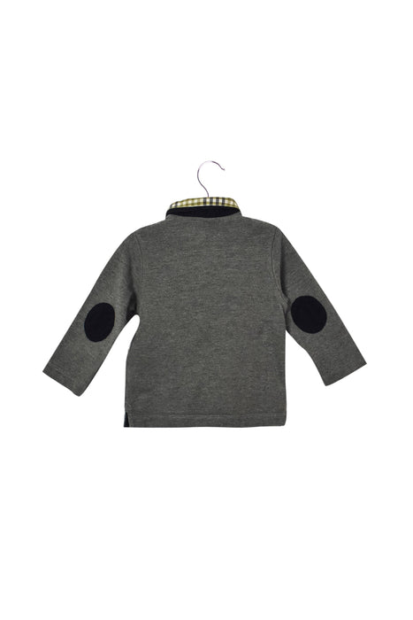 A Grey Long Sleeve Polos from Jacadi in size 12-18M for boy. (Back View)