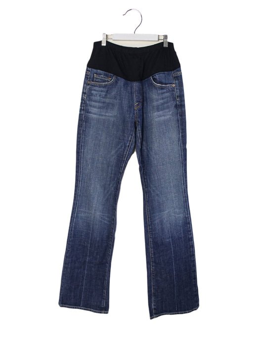 A Navy Jeans from Citizens of Humanity in size L for maternity. (Front View)