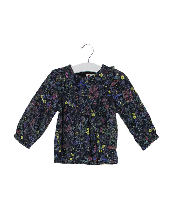 A Navy Long Sleeve Tops from Bonpoint in size 12-18M for girl. (Front View)