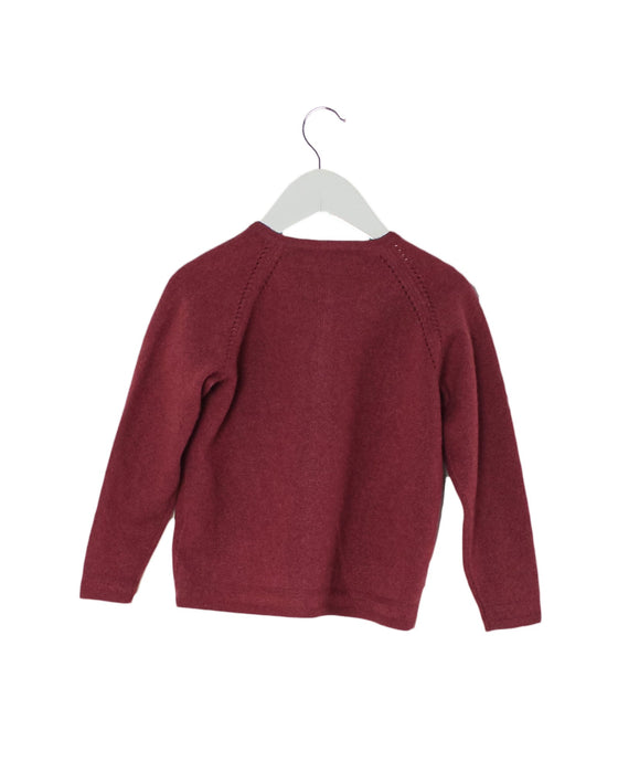 A Purple Cardigans from Bonpoint in size 2T for girl. (Back View)