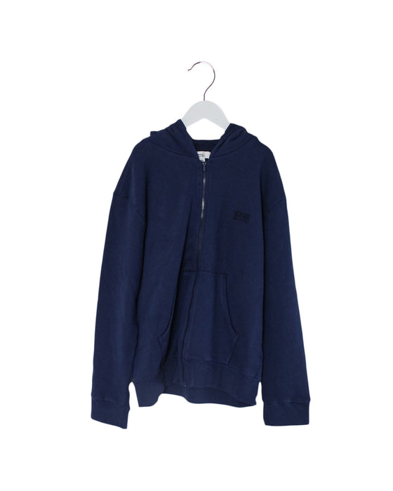 A Navy Zippered Sweatshirts from Bonpoint in size 4T for boy. (Front View)