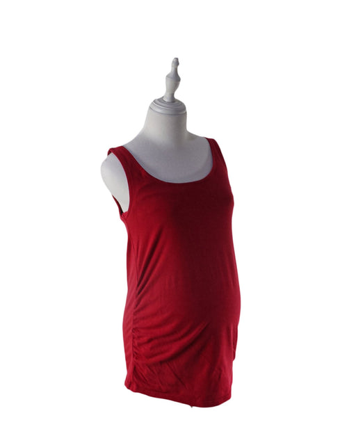 A Red Sleeveless Tops from Jojo Maman Bébé in size S for maternity. (Front View)