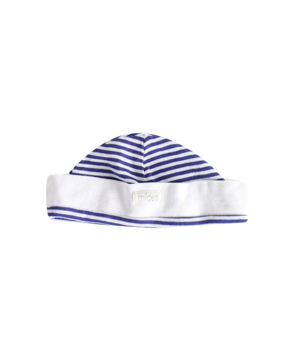 A Blue Beanies from Mides in size Newborn for boy. (Front View)