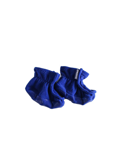 A Blue Booties from Mont-bell in size 6-12M for neutral. (Front View)