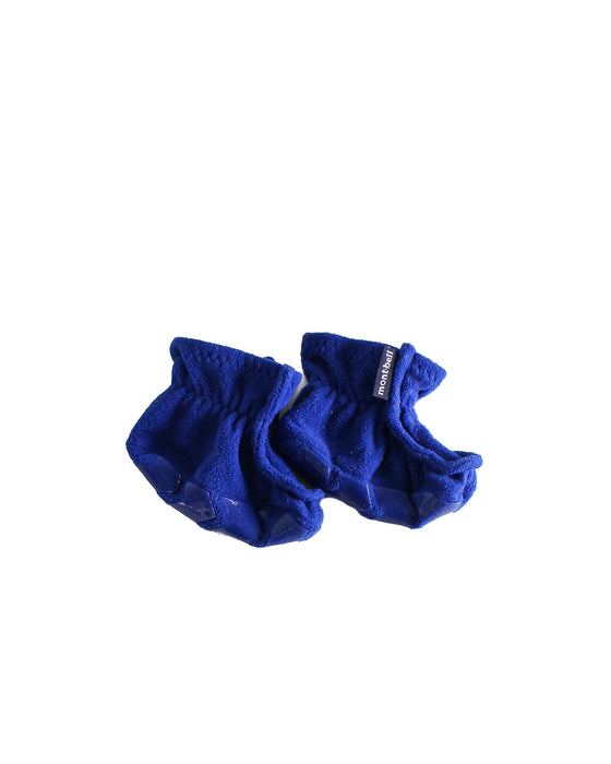 A Blue Booties from Mont-bell in size 6-12M for neutral. (Front View)