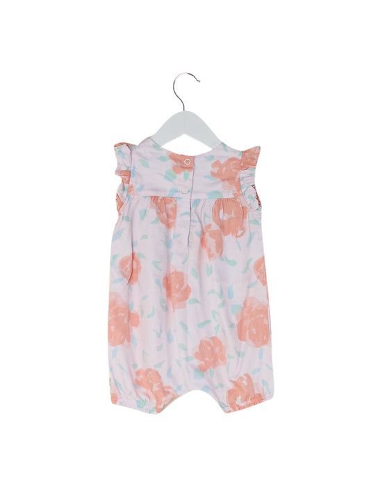 A Pink Sleeveless Rompers from Petit Bateau in size 6-12M for girl. (Back View)