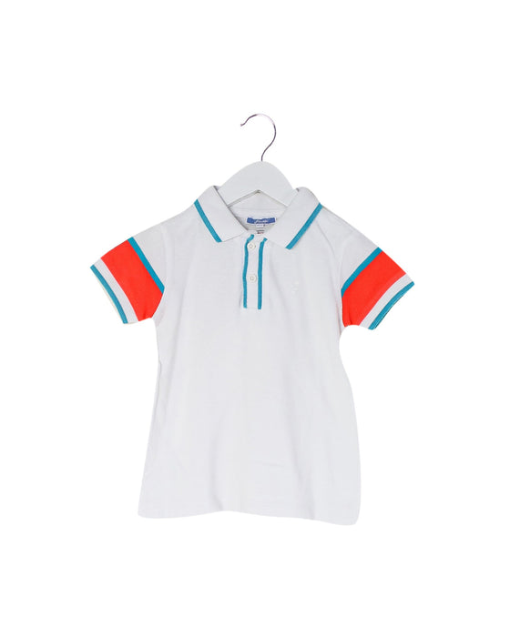 A Blue Short Sleeve Polos from Jacadi in size 3T for boy. (Front View)