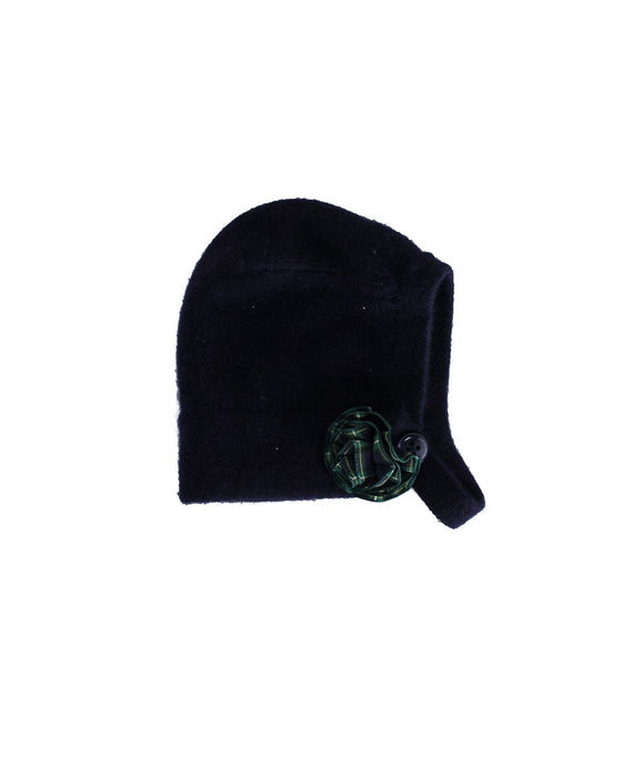 A Navy Winter Hats from Dorfit in size 3-6M for girl. (Front View)