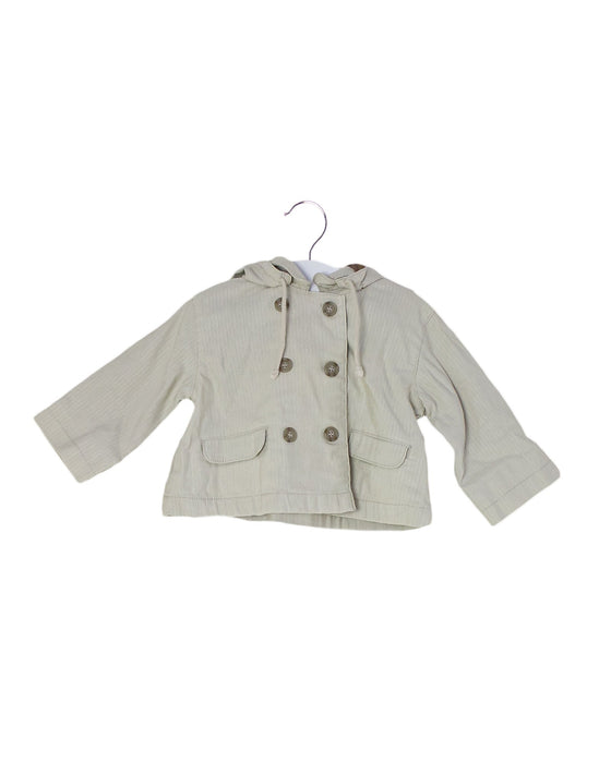 A Beige Coats from Bonpoint in size 3-6M for boy. (Front View)