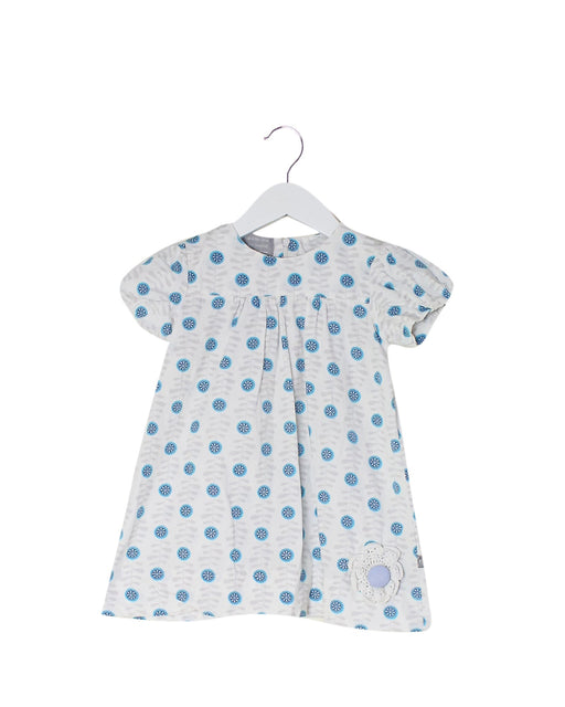A White Short Sleeve Dresses from and the little dog laughed in size 2T for girl. (Front View)
