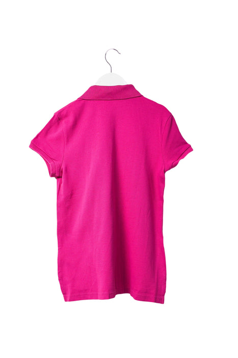 A Pink Short Sleeve Polos from Polo Ralph Lauren in size 10Y for girl. (Back View)