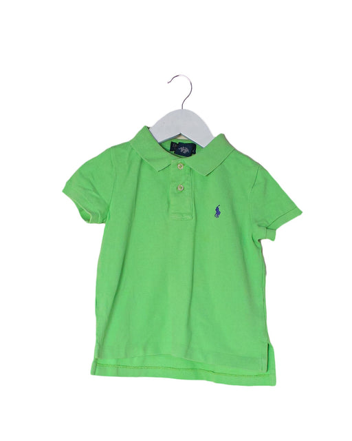 A Green Short Sleeve Polos from Polo Ralph Lauren in size 2T for boy. (Front View)