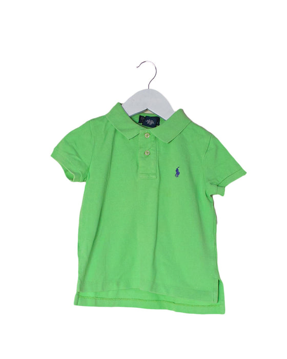 A Green Short Sleeve Polos from Polo Ralph Lauren in size 2T for boy. (Front View)