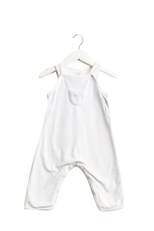 A White Long Overalls from Petit Bateau in size 3-6M for boy. (Front View)
