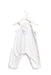 A White Long Overalls from Petit Bateau in size 3-6M for boy. (Front View)