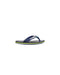 A Navy Flip Flops from Havaianas in size 6T for girl. (Back View)