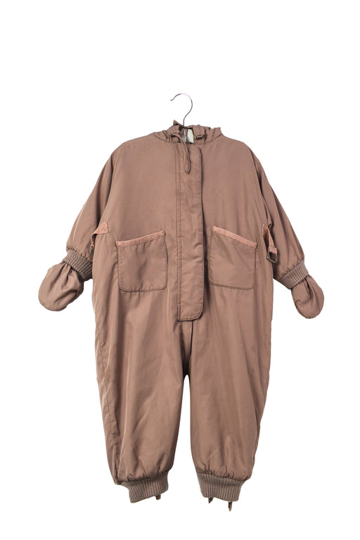 A Pink Snowsuits from Bonpoint in size 6-12M for girl. (Front View)