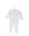 A White Onesies from Mini-la-Mode in size 6-12M for neutral. (Front View)