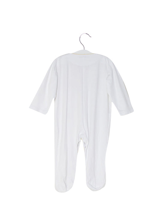 A White Onesies from Mini-la-Mode in size 6-12M for neutral. (Back View)