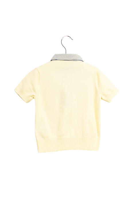 A Yellow Short Sleeve Polos from Nicholas & Bears in size 6-12M for boy. (Back View)