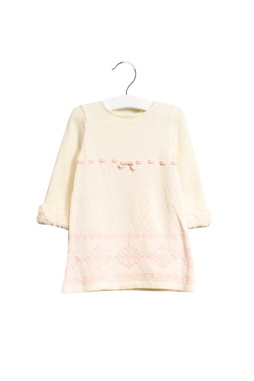A White Sweater Dresses from Janie & Jack in size 6-12M for girl. (Front View)