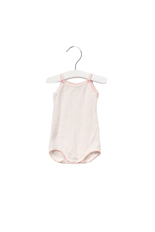 A White Bodysuits from Petit Bateau in size 3-6M for girl. (Front View)
