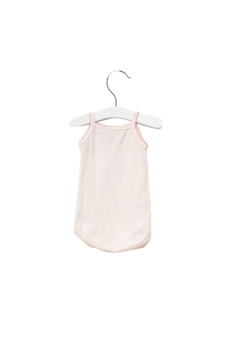 A White Bodysuits from Petit Bateau in size 3-6M for girl. (Back View)