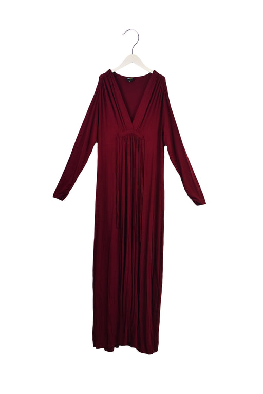 A Burgundy Long Sleeve Dresses from Olian in size L for maternity. (Front View)