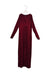 A Burgundy Long Sleeve Dresses from Olian in size L for maternity. (Front View)