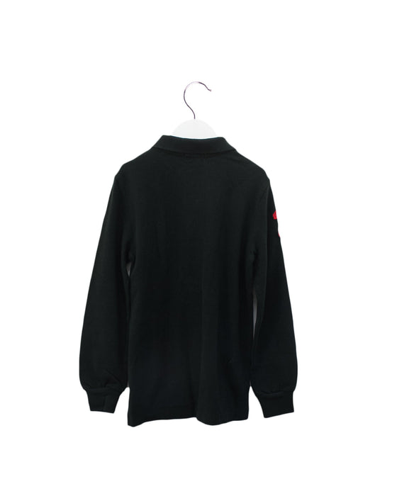 A Black Long Sleeve Polos from Polo Ralph Lauren in size 7Y for boy. (Back View)