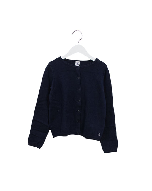 A Navy Cardigans from Petit Bateau in size 10Y for girl. (Front View)