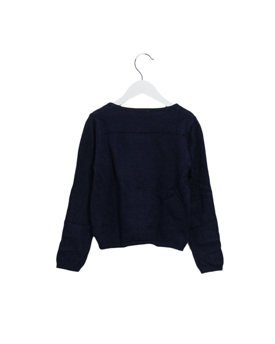 A Navy Cardigans from Petit Bateau in size 10Y for girl. (Back View)