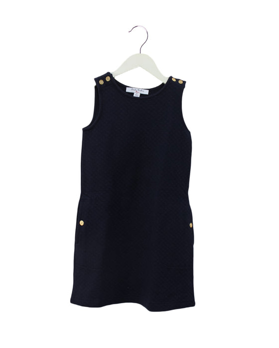 A Navy Sleeveless Dresses from Brooks Brothers in size 5T for girl. (Front View)