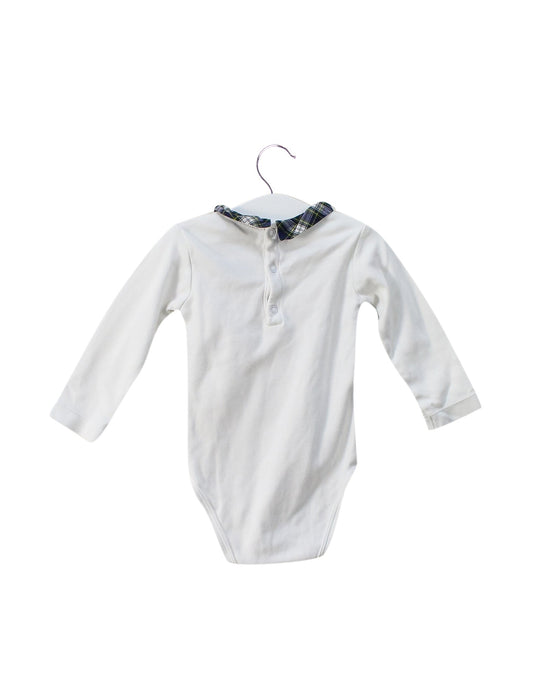 A White Long Sleeve Bodysuits from Jacadi in size 6-12M for boy. (Back View)