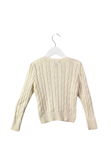 A White Cardigans from Ralph Lauren in size 4T for girl. (Back View)