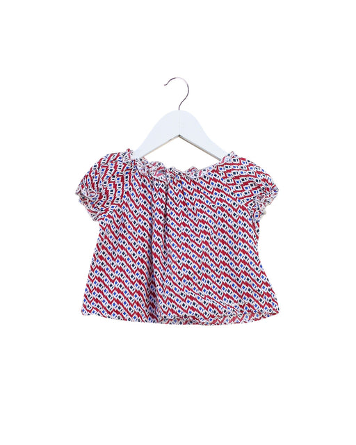 A Red Short Sleeve Tops from Armani in size 6-12M for girl. (Front View)