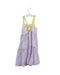 A Purple Sleeveless Dresses from Il Gufo in size 5T for girl. (Back View)