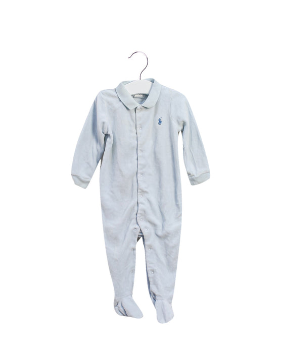 A Blue Long Sleeve Jumpsuits from Ralph Lauren in size 6-12M for boy. (Front View)
