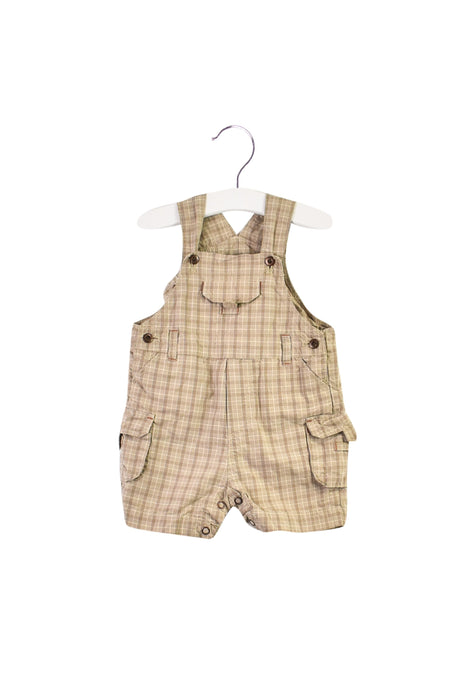 A Brown Overall Shorts from Jacadi in size 3-6M for boy. (Front View)