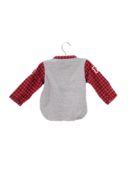 A Red Shirts from Petit Bateau in size 6-12M for boy. (Back View)