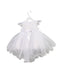 A White Sleeveless Dresses from Couché Tot in size 6-12M for girl. (Back View)