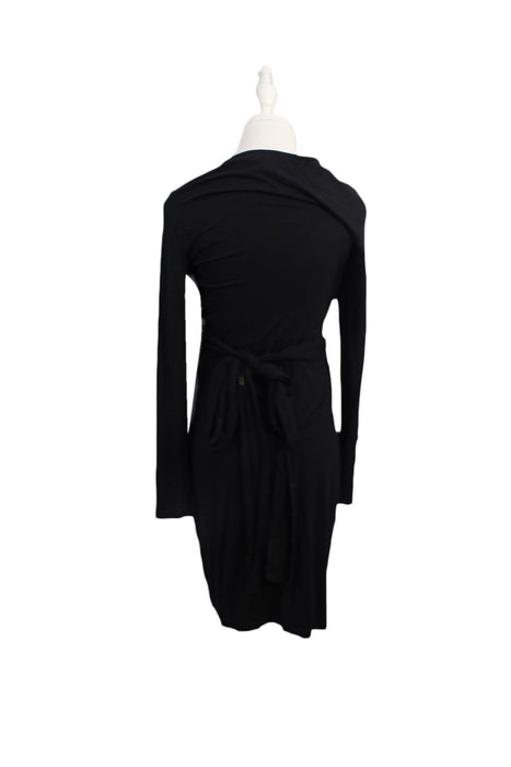 A Black Long Sleeve Dresses from Seraphine in size L for maternity. (Back View)