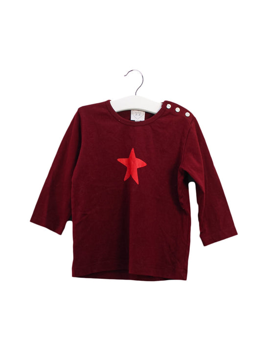 A Burgundy Long Sleeve Tops from Agnes b. in size 2T for girl. (Front View)